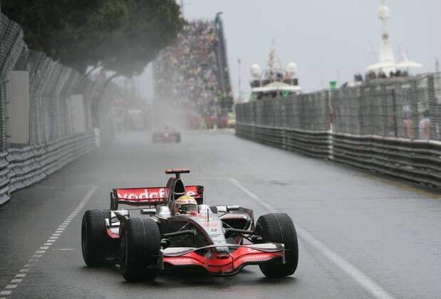 Lewis Hamilton (England McLaren Mercedes) in seinem Boliden Motorsport Grand Prix Herren Großer Preis von Monaco 2008, Formel 1 Weltmeisterschaft, F1, F, GP, WM Einzelbild Monte Carlo