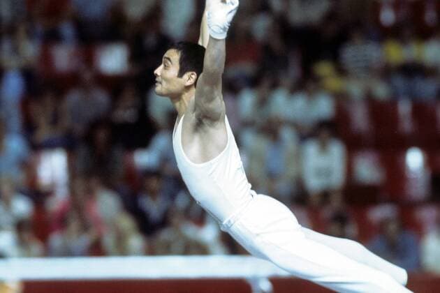 PARIS 2024, OLYMPIC LEGENDS: Mitsuo Tsukahara Mitsuo Tsukahara (Japan) Turnen OS Sommer Herren Olympische Spiele 1976 Montreal, Sommerspiele, Kunstturnen, Geräteturnen Einzelbild Aufnahmedatum geschätzt Montreal