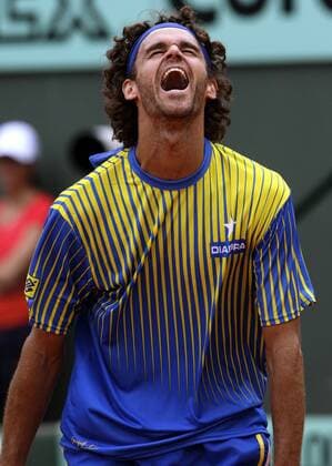 Gustavo Kuerten (Brasilien) wütend Tennis Herren French Open 2008, ATP Tour, Grand Slam Einzelbild Roland Garros Paris Wut,