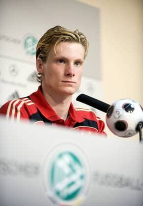 Marcell Jansen (Deutschland) Fußball EM Herren Nationalmannschaft 2008, Pressekonferenz, Pressetermin, Vorschau Euro Einzelbild Palma de Mallorca