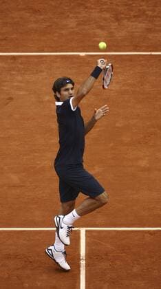 Roger Federer (Schweiz) Tennis Herren French Open 2008, ATP Tour, Grand Slam, Vdig Einzelbild Roland Garros Paris