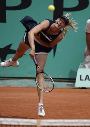 Maria Sharapova (Russland) Tennis Damen French Open 2008, WTA Tour, Grand Slam Einzelbild Roland Garros Paris Dynamik,