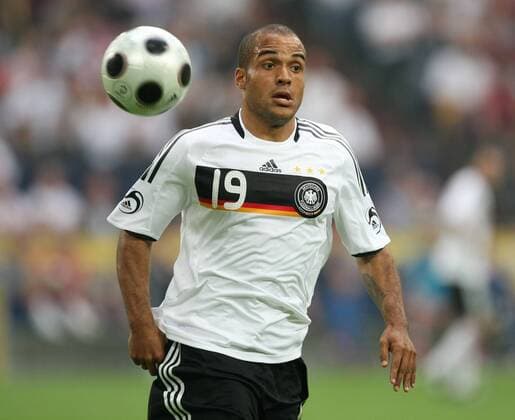 David Odonkor (Deutschland) Fußball Länderspiel Herren Freundschaftsspiel 2008, Test, Testspiel, Nationalteam, Nationaltrikot, Vdig Einzelbild Gelsenkirchen