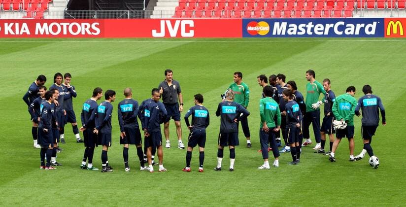 Mannschaftsbesprechung Portugal -  Fußball EM Herren Vorschau Euro 2008, Nationalteam, Training Totale Neuchatel
