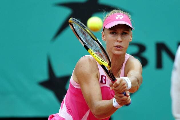 Elena Dementieva (Russland) -  (pan26217) Tennis Damen French Open 2008, Grand Slam, WTA Tour Einzelbild Roland Garros Paris Dynamik,