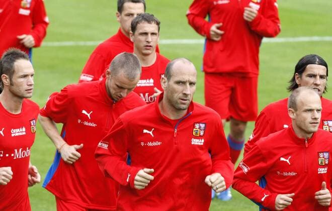 Jan Koller (Tschechien) - Lauftraining -  Fußball EM Herren Vorschau EURO 2008, Nationalmannschaft, Training Gruppe Seefeld