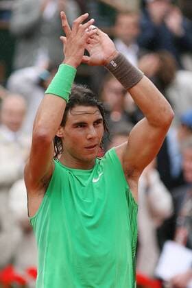 Rafael Nadal (Spanien) Tennis Herren French Open 2008, Grand Slam, ATP Tour, Einzelbild Roland Garros Paris Freude, Tennis Herren French Open 2008, Grand Slam, ATP Tour, Einzelbild Roland Garros Paris Freude,