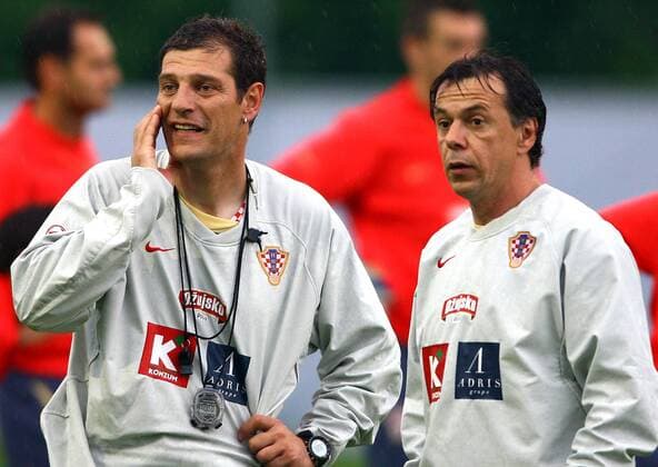 Nationaltrainer Slaven Bilic (li.) und Co Trainer Nikola Jurcevic (beide Kroatien) -  Fußball EM Herren Vorschau Euro 2008, Nationalteam, Training Gruppe Oberwart Fußball EM Herren Vorschau Euro 2008, Nationalteam, Training Gruppe Oberwart