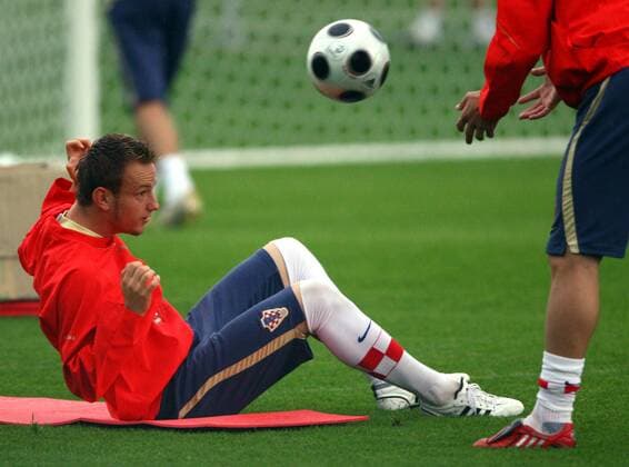 Ivan Rakitic (Kroatien) -  Fußball EM Herren Vorschau Euro 2008, Nationalteam, Training Einzelbild Oberwart Dynamik, Fußball EM Herren Vorschau Euro 2008, Nationalteam, Training Einzelbild Oberwart Dynamik,