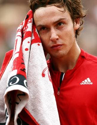 Ernests Gulbis (Lettland) -  Tennis Herren French Open 2008, Grand Slam, ATP Tour, Einzelbild Roland Garros Paris Tennis Herren French Open 2008, Grand Slam, ATP Tour, Einzelbild Roland Garros Paris
