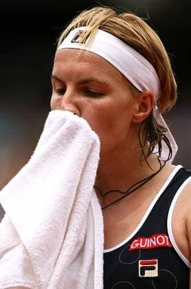 Svetlana Kuznetsova (Rußland) -  Tennis Damen French Open 2008, Grand Slam, WTA Tour Einzelbild Roland Garros Paris Enttäuschung,
