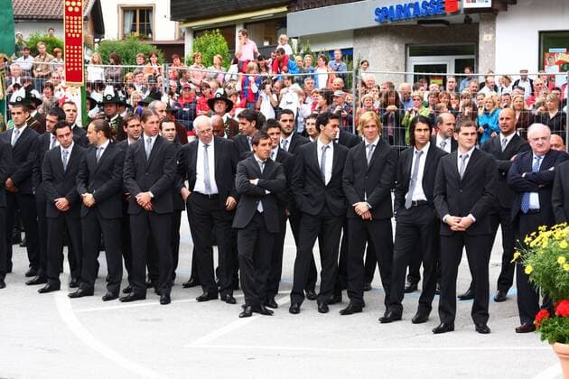 Empfang der spanischen Nationalmannschaft zur Euro 2008 in Innsbruck -  - NOxONLINExUSE Fußball EM Herren Euro 2008, Ankunft, Empfang, Nationalmannschaft, Spanien Totale Innsbruck