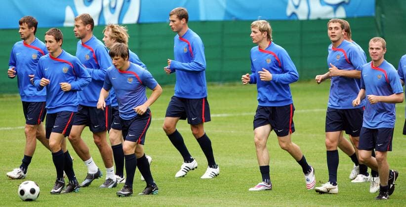 Training Russland -  Fußball EM Herren Vorschau EURO 2008, Nationalmannschaft, Gruppe Leogang Fußball EM Herren Vorschau EURO 2008, Nationalmannschaft, Gruppe Leogang