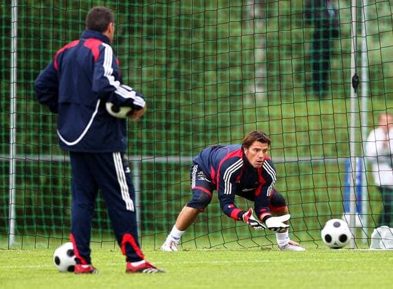 Torwart Gregory Coupet (Frankreich) -  Fußball EM Herren Vorschau EURO 2008, Nationalmannschaft, Training Totale Clairefontaine Fußball EM Herren Vorschau EURO 2008, Nationalmannschaft, Training Totale Clairefontaine