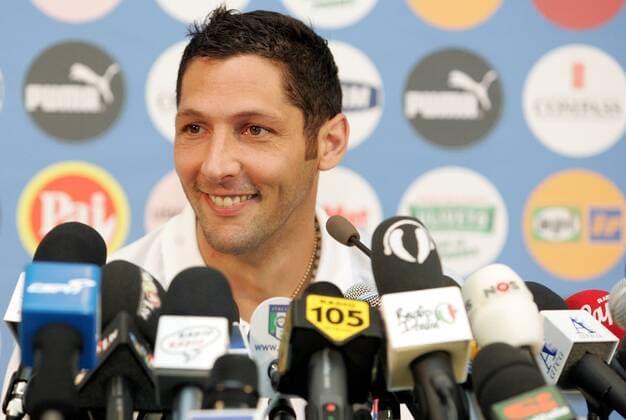 Marco Materazzi (Italien) - Pressekonferenz -  Fußball EM Herren Vorschau Euro 2008, Nationalteam, Pressekonferenz, Pressetermin, Vdig Porträt Oberwaltersdorf