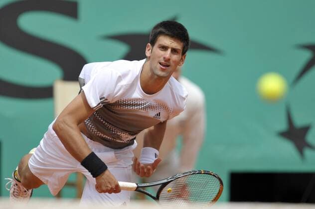 Novak Djokovic (Serbien) -  (pan26294) Tennis Herren French Open 2008, Grand Slam, ATP Tour Einzelbild Roland Garros Paris Dynamik,