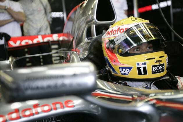 Lewis Hamilton (England McLaren Mercedes) im Cockpit seines Boliden Motorsport Grand Prix Herren Großer Preis von Kanada 2008, Formel 1 Weltmeisterschaft, F1, F, GP, WM Einzelbild Montreal