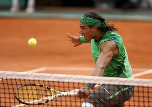 Rafael Nadal (Spanien) Tennis Herren French Open 2008, Grand Slam, ATP Tour Einzelbild Roland Garros Paris