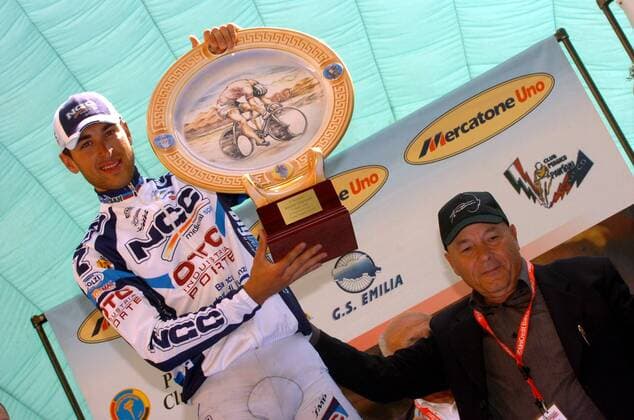 Enrico Rossi (Italien NGC Medical OTC Industria Porte) gewinnt das Memorial Marco Pantani 2008 -  Radsport Herren Memorial Marco Pantani 2008, Straßenradsport, Straße, Rad, Gedenkrennen, Gedenken, Erinnerung, Gruppe Cesenatico Freude,