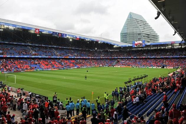 St. Jakob Park in Basel, Austragungsort der EURO 2008 -  Fußball EM Herren EURO 2008, Nationalteam, Länderspiel Vdig Totale Basel