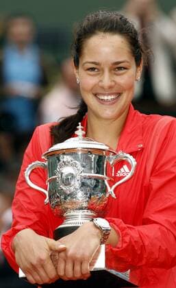 Ana Ivanovic (Serbien) - Siegerin der French Open 2008 Tennis Damen French Open 2008, Grand Slam, WTA Tour, Finale Einzelbild Roland Garros Paris Freude,