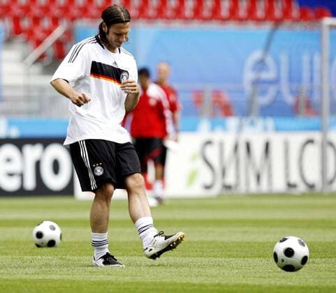 Torsten Frings (Deutschland) -  Fußball EM Herren Euro 2008, Nationalmannschaft, Training Einzelbild Klagenfurt Dynamik, Fußball EM Herren Euro 2008, Nationalmannschaft, Training Einzelbild Klagenfurt Dynamik,