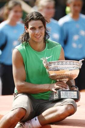 Rafael Nadal (Spanien) gewinnt die French Open 2008 Tennis Herren French Open 2008, Grand Slam, ATP Tour, Finale Einzelbild Roland Garros Paris Tennis Herren French Open 2008, Grand Slam, ATP Tour, Finale Einzelbild Roland Garros Paris
