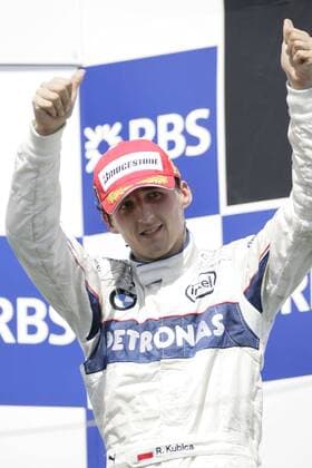 Robert Kubica (Polen BMW Sauber) gewinnt den GP Kanada 2008 -  Motorsport Grand Prix Herren Großer Preis von Kanada 2008, Formel 1 Weltmeisterschaft, F1, F, GP, WM, Einzelbild Montreal Freude, Motorsport Grand Prix Herren Großer Preis von Kanada 2008, Formel 1 Weltmeisterschaft, F1, F, GP, WM, Einzelbild Montreal Freude,