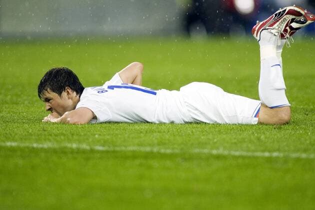 Dinijar Bilyaletdinov (Russland) enttäuscht Fußball EM Herren Euro 2008, Länderspiel, Nationalteam, Nationaltrikot Einzelbild Innsbruck Enttäuschung, Fußball EM Herren Euro 2008, Länderspiel, Nationalteam, Nationaltrikot Einzelbild Innsbruck Enttäuschung,