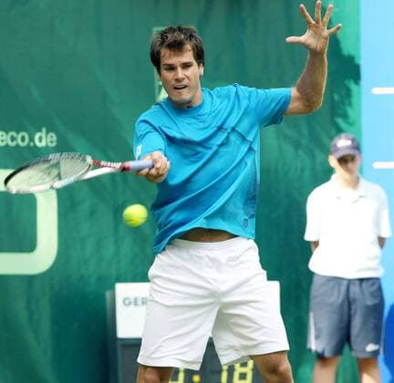 Thomas Haas (Deutschland) Tennis Herren Gerry Weber Open 2008, ATP Tour, Einzelbild Halle Westfalen Dynamik, Tennis Herren Gerry Weber Open 2008, ATP Tour, Einzelbild Halle Westfalen Dynamik,