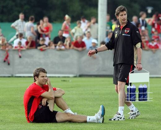 Andreas Ivanschitz (Österreich, li.) -  (080610MBI024) Fußball EM Herren Euro 2008, Nationalteam, Training Gruppe Stegersbach Fußball EM Herren Euro 2008, Nationalteam, Training Gruppe Stegersbach