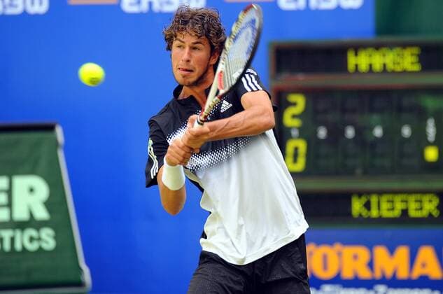 Robin Haase (Niederlande) Tennis Herren Gerry Weber Open 2008, ATP Tour Einzelbild Halle Westfalen Dynamik, Tennis Herren Gerry Weber Open 2008, ATP Tour Einzelbild Halle Westfalen Dynamik,