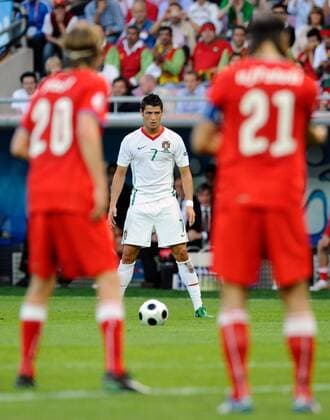 Cristiano Ronaldo (Portugal) - Fußball EM Herren Euro 2008, Länderspiel, Nationalteam, Nationaltrikot, Tschechien - Portugal 1:3 Gruppe Genf