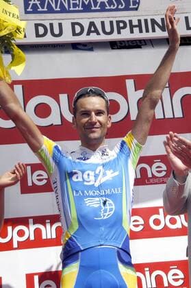 Cyril Dessel (Frankreich Ag2r) gewinnt die 4. Etappe des Criterium du Dauphine Libere 2008 -  Radsport Herren Criterium du Dauphine Libere 2008, ProTour, Straßenradsport, Straße, Rad, Einzelbild 4. Etappe: Vienne - Annemasse Freude,