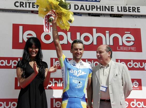 Cyril Dessel (Frankreich Ag2r) - Etappensieger der 4. Etappe des Criteriums du Dauphine Libere 2008 von Vienne nach Annemasse Radsport Herren Criterium du Dauphine Libere 2008, Straßenradsport, Straße, Rad, ProTour Gruppe 4. Etappe: Vienne - Annemasse