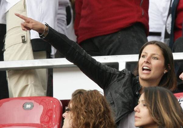 Silvia Meichel, Freundin von Mario Gomez (beide Deutschland), auf der Tribüne Fußball EM Herren EURO 2008, Länderspiel, Nationalteam Einzelbild Klagenfurt