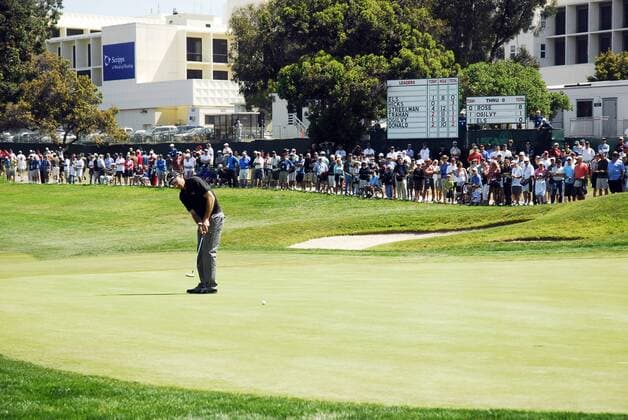 Geoff Ogilvy (Australien) auf dem Grün -  (SDP2008061307) Golf Herren US Open 2008, PGA Tour Totale Torrey Pines San Diego