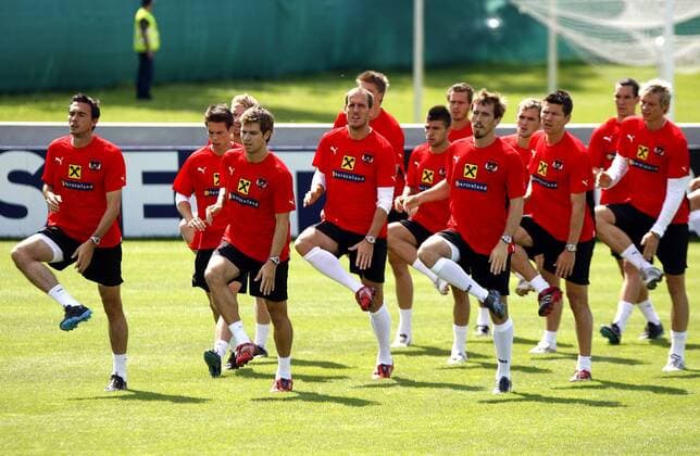 Training Österreich -  Fußball EM Herren Euro 2008, Nationalteam, Training Gruppe Stegersbach