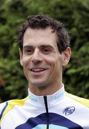Andreas Klöden (Deutschland Astana) gut gelaunt Radsport Herren Tour de Suisse 2008, ProTour, Straßenradsport, Straße, Rad Porträt 1. Etappe: Langnau - Langnau Freude,