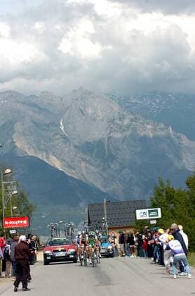 Teilnehmer während der Dauphine Libere 2008 -  Radsport Herren Criterium du Dauphine Libere 2008, ProTour, Straßenradsport, Straße, Rad Totale 6. Etappe: Morzine - La Toussuire