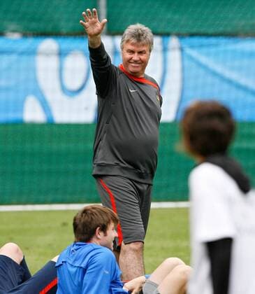 Nationaltrainer Guus Hiddink (Russland) -  Fußball EM Herren Euro 2008, Training, Nationalteam, Gruppe Leogang Fußball EM Herren Euro 2008, Training, Nationalteam, Gruppe Leogang