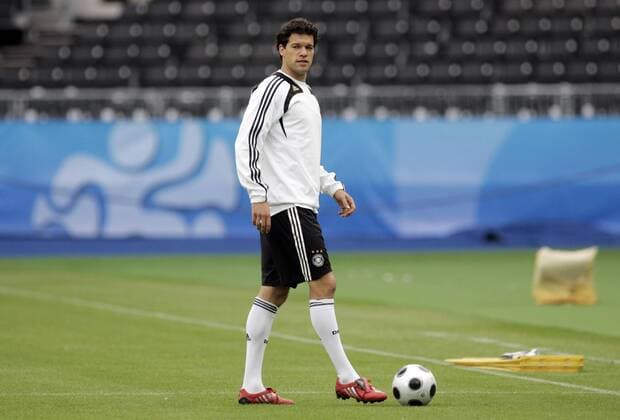 Michael Ballack (Deutschland) Fußball EM Herren Euro 2008, Training, Nationalteam, Einzelbild Wien Fußball EM Herren Euro 2008, Training, Nationalteam, Einzelbild Wien