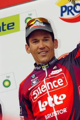 Robbie McEwen (Australien Silence Lotto) gewinnt die 3. Etappe der Tour de Suisse 2008 -  Radsport Herren Tour de Suisse 2008, Straßenradsport, Straße, Rad, ProTour Einzelbild 3. Etappe: Flums - Gossau Radsport Herren Tour de Suisse 2008, Straßenradsport, Straße, Rad, ProTour Einzelbild 3. Etappe: Flums - Gossau