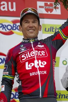 Robbie McEwen (Australien Silence Lotto) gewinnt die 3. Etappe der Tour de Suisse 2008 -  Radsport Herren Tour de Suisse 2008, Straßenradsport, Straße, Rad, ProTour Einzelbild 3. Etappe: Flums - Gossau Radsport Herren Tour de Suisse 2008, Straßenradsport, Straße, Rad, ProTour Einzelbild 3. Etappe: Flums - Gossau