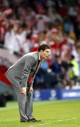 Nationaltrainer Slaven Bilic (Kroatien) -  Fußball EM Herren EURO 2008, Länderspiel, Nationalmannschaft, Einzelbild Klagenfurt Spannung, Fußball EM Herren EURO 2008, Länderspiel, Nationalmannschaft, Einzelbild Klagenfurt Spannung,