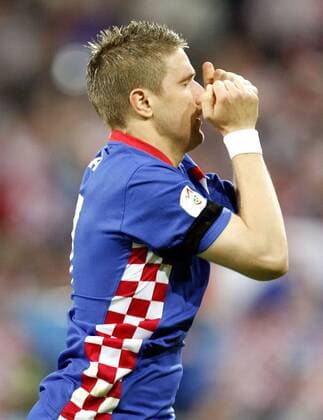 Ivan Klasnic (Kroatien) - Torjubel -  Fußball EM Herren Euro 2008, Länderspiel, Nationalmannschaft, Nationaltrikot, Einzelbild Klagenfurt Fußball EM Herren Euro 2008, Länderspiel, Nationalmannschaft, Nationaltrikot, Einzelbild Klagenfurt