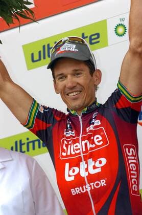 Robbie McEwen (Australien Silence Lotto) gewinnt die 4. Etappe der Tour de Suisse 2008 -  Radsport Herren Tour de Suisse 2008, ProTour, Straßenradsport, Straße, Rad, Einzelbild 4. Etappe: Gossau - Domat Ems Freude, Radsport Herren Tour de Suisse 2008, ProTour, Straßenradsport, Straße, Rad, Einzelbild 4. Etappe: Gossau - Domat Ems Freude,