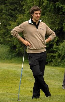 Felix Neureuther (Deutschland) Golf Herren BMW International Open 2008, Pro Am, ProAm, European PGA Tour Einzelbild München Eichenried Nachdenklichkeit,