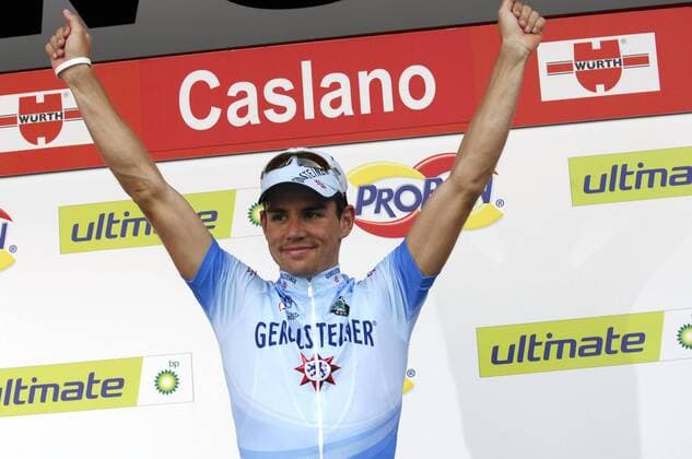 Markus Fothen (Deutschland Gerolsteiner) gewinnt die 5. Etappe der Tour de Suisse 2008 -  Radsport Herren Tour de Suisse 2008, ProTour, Straßenradsport, Straße, Rad, Einzelbild 5. Etappe: Domat Ems - Caslano Freude,