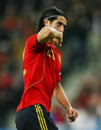 Ruben de la Red (Spanien) - Torjubel - Fußball EM Herren Euro 2008, Länderspiel, Nationalmannschaft, Einzelbild Salzburg Freude,